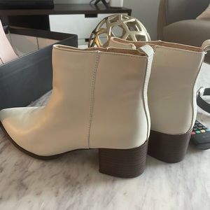 Brand-new cream booties